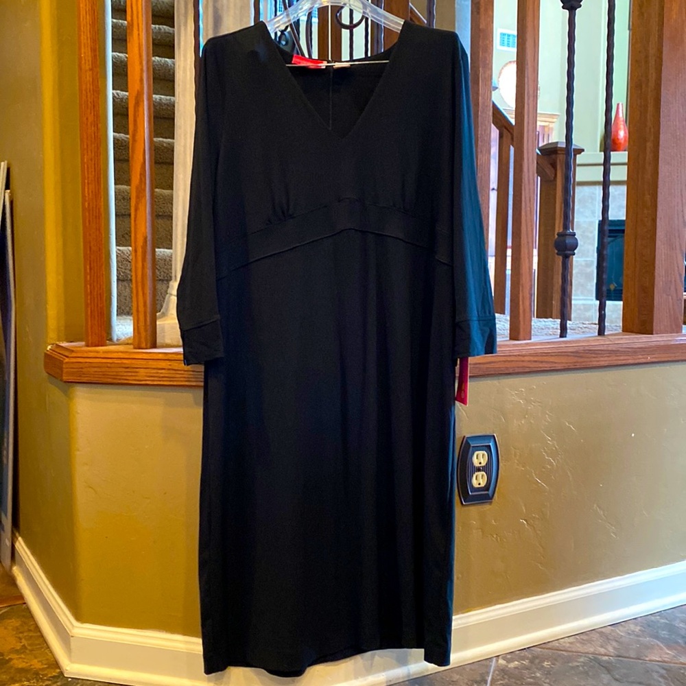 Liz Lange maternity dress black size XL Great through whole pregnancy w stretch